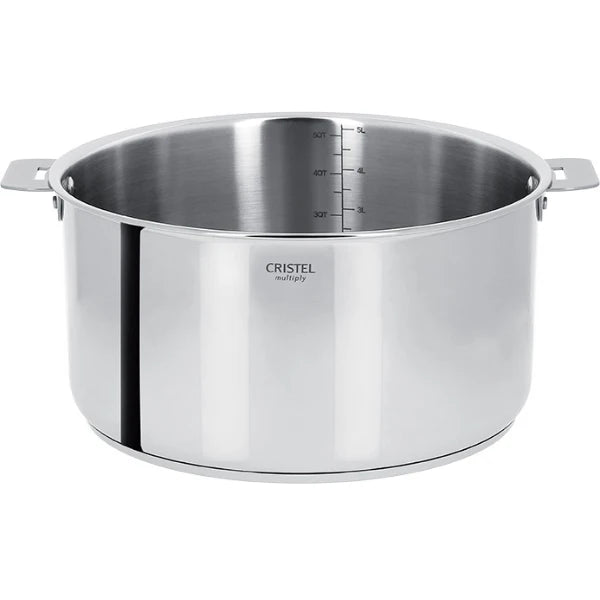 Cristel Saucepan Removable Casteline / Panci Stainless 5Ply Base
