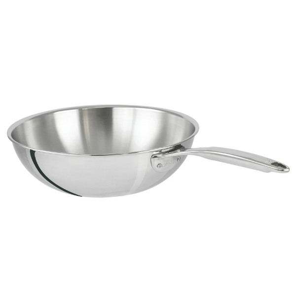 Cristel Stainless Steel Wok Castel Pro / Wajan Penggorengan 3Ply