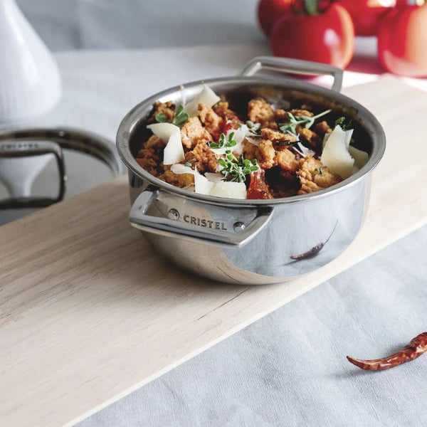 Cristel Mini Stainless Steel Stewpot Castel Pro 3 Ply / Panci Sop