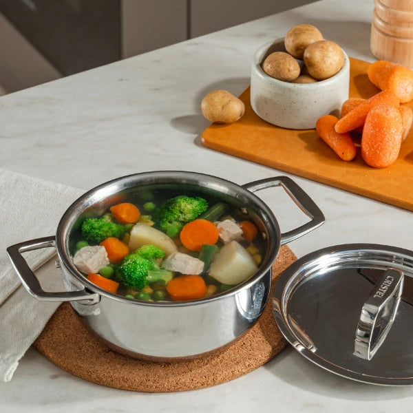 Cristel Mini Stainless Steel Stewpot Castel Pro 3 Ply / Panci Sop