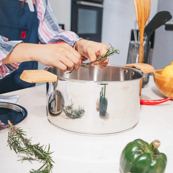 Cristel Saucepan Removable Casteline / Panci Stainless 5Ply Base