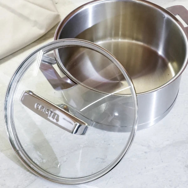 Cristel Rounded Glass lid Castel Pro / Tutup Kaca