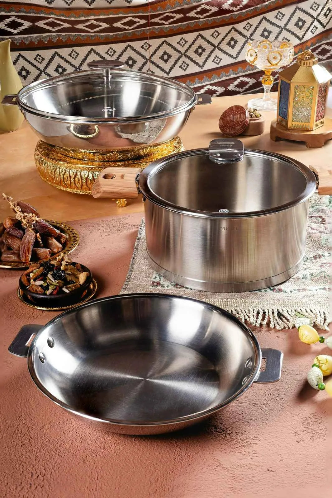 Cristel Stainless Sauce Pan Removable Strate / Panci Stainless