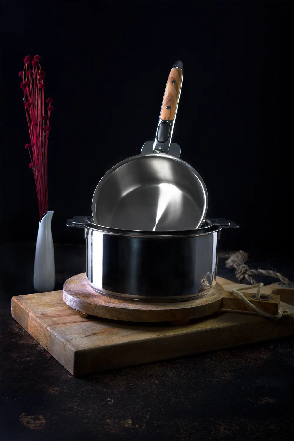 Cristel Zenith Beech Wood Handle / Zenith Long Handle