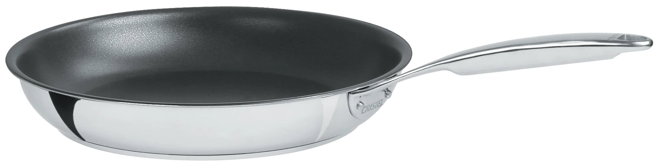 Cristel Non Stick Stainless Chefs Pan Fixed Castel Pro