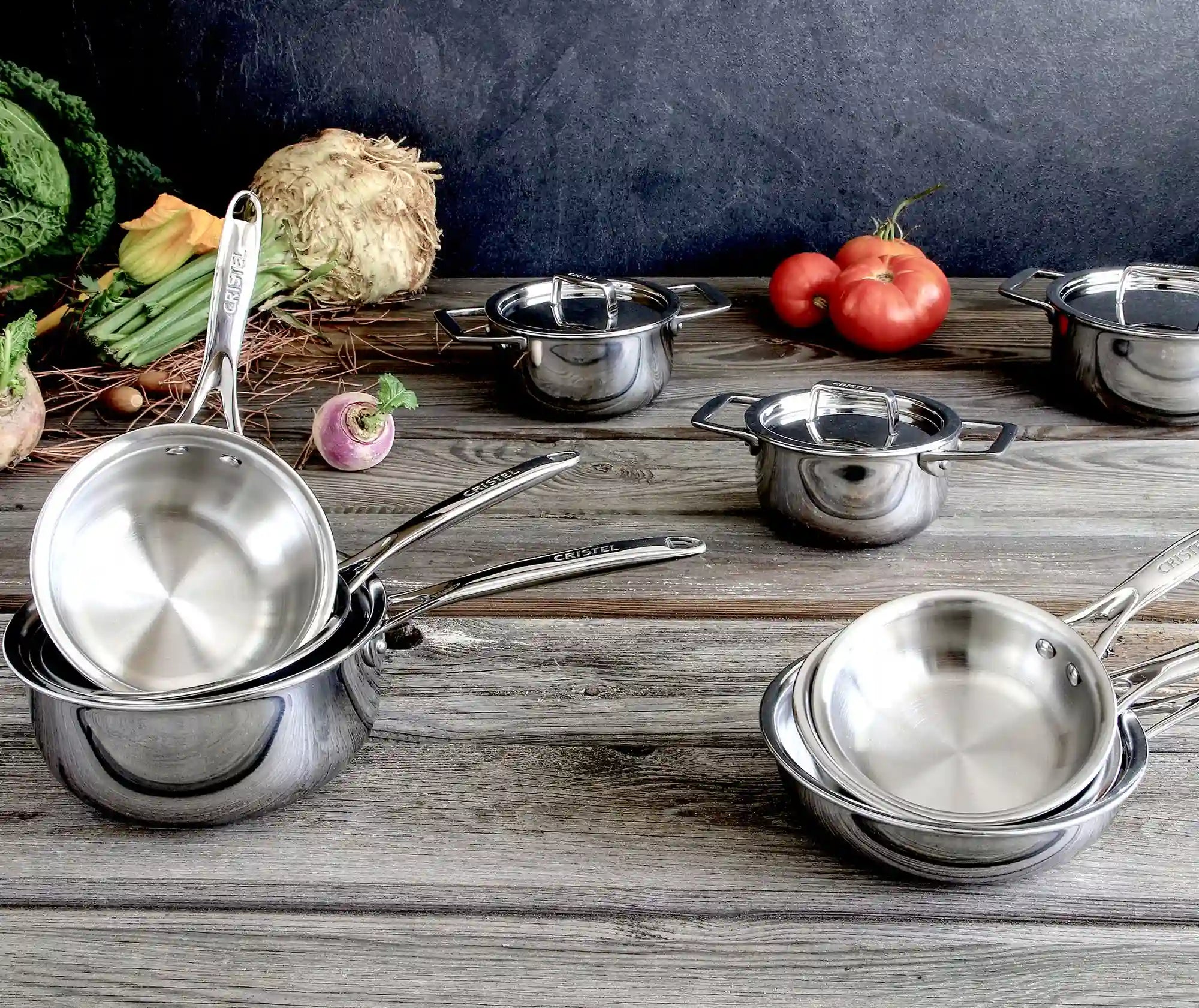 Cristel Saucepan Mini Castel Pro 3 Ply Fixed Handle