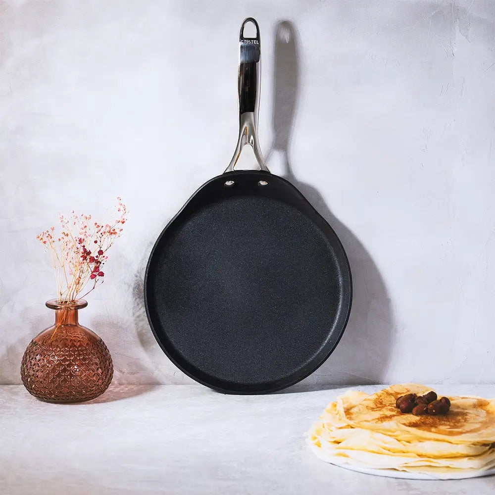 Cristel Castel Pro Exceliss+ Non-Stick Aluminum Crepe Pan