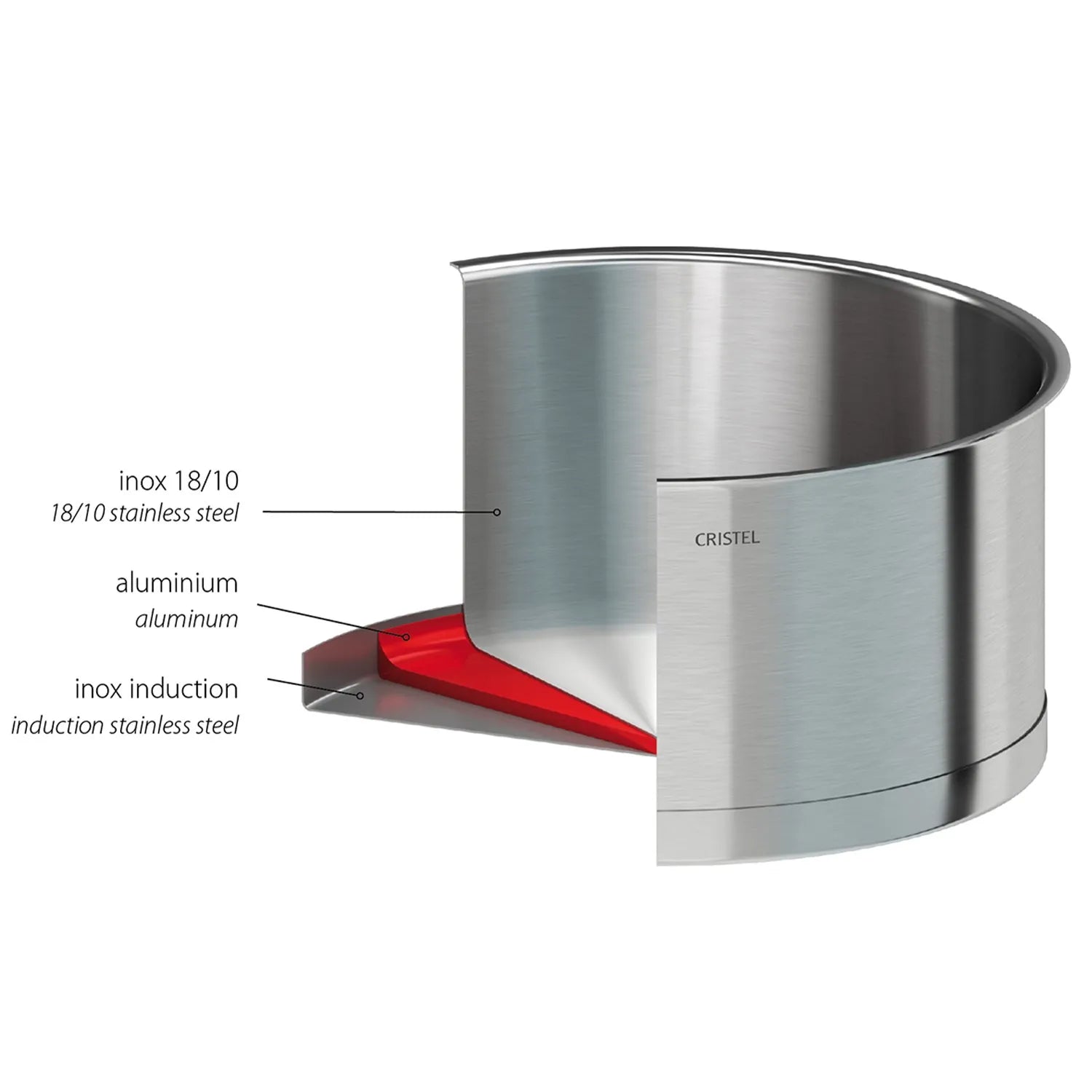 Cristel Strate Removable Sautepan