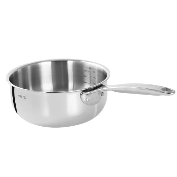 Cristel Stainless Saucepan Fixed Castel Pro 5 Ply