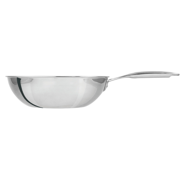Cristel Stainless Steel Wok Castel Pro / Wajan Penggorengan 3Ply