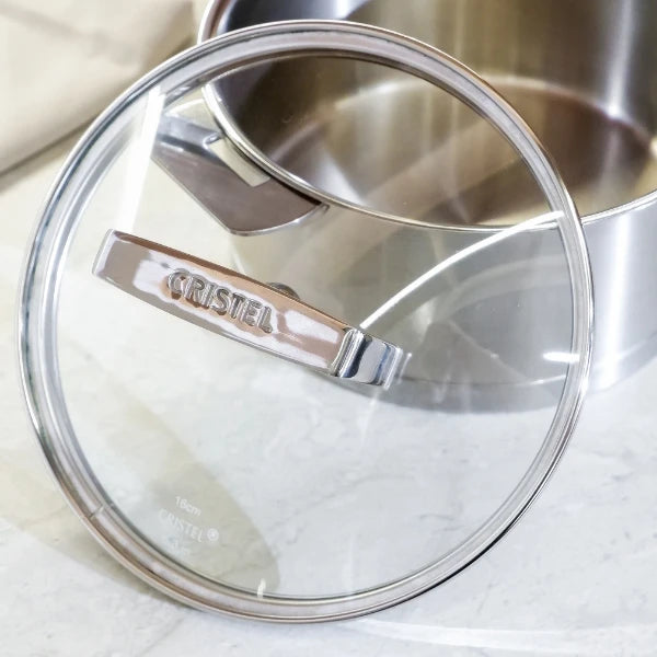 Cristel Rounded Glass lid Castel Pro / Tutup Kaca