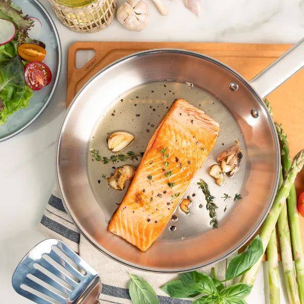 Cristel Stainless Frying Pan Fixed Strate / Penggorengan