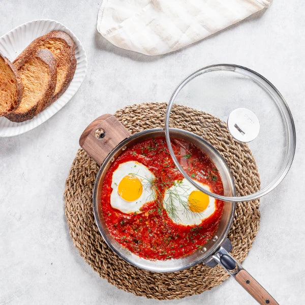 Cristel Rounded Glass Lid Platine / Tutup Kaca Platine