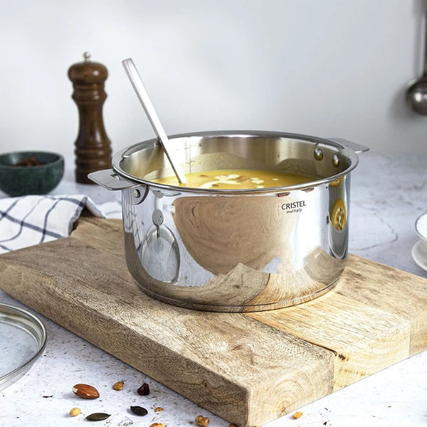 Cristel Saucepan Removable Casteline / Panci Stainless 5Ply Base