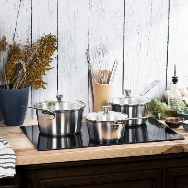 Cristel 1826 Brushed Stainless Steel Sauce Pan