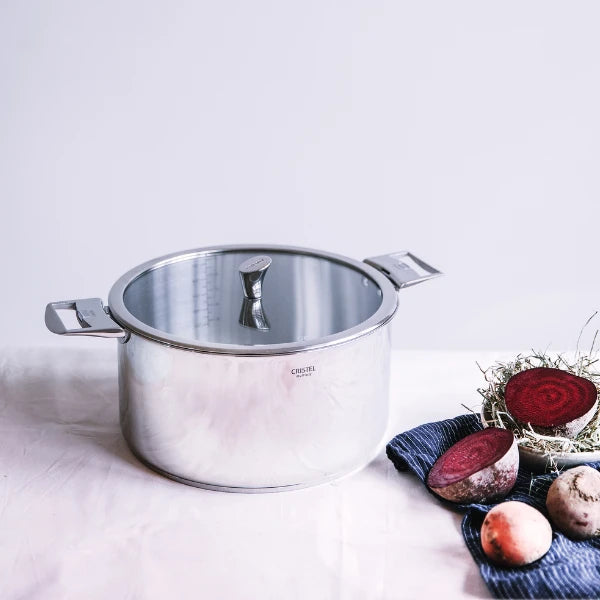 Cristel Saucepan Removable Casteline / Panci Stainless 5Ply Base