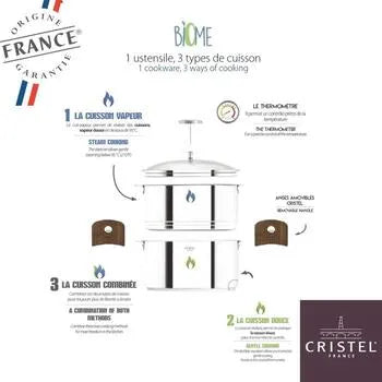 Cristel Biome Healthy Cooking Removable Handle