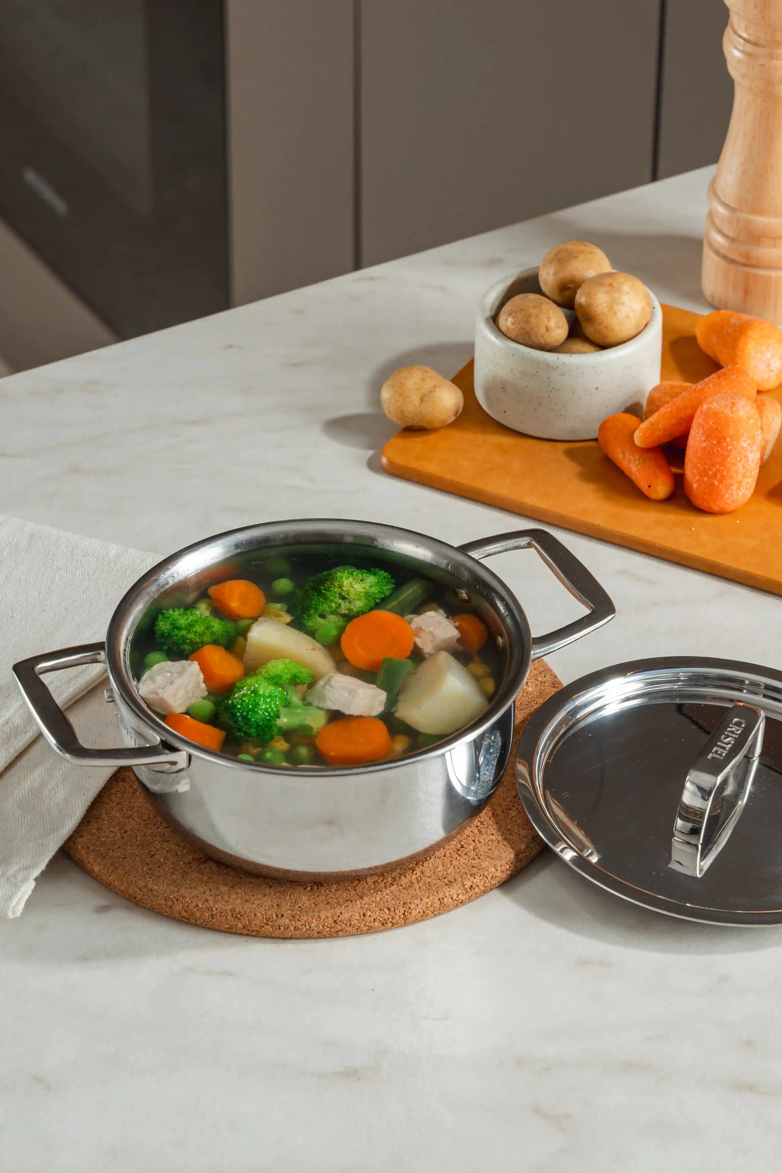 Cristel Mini Stainless Steel Stewpot Castel Pro 3 Ply / Soup Pot