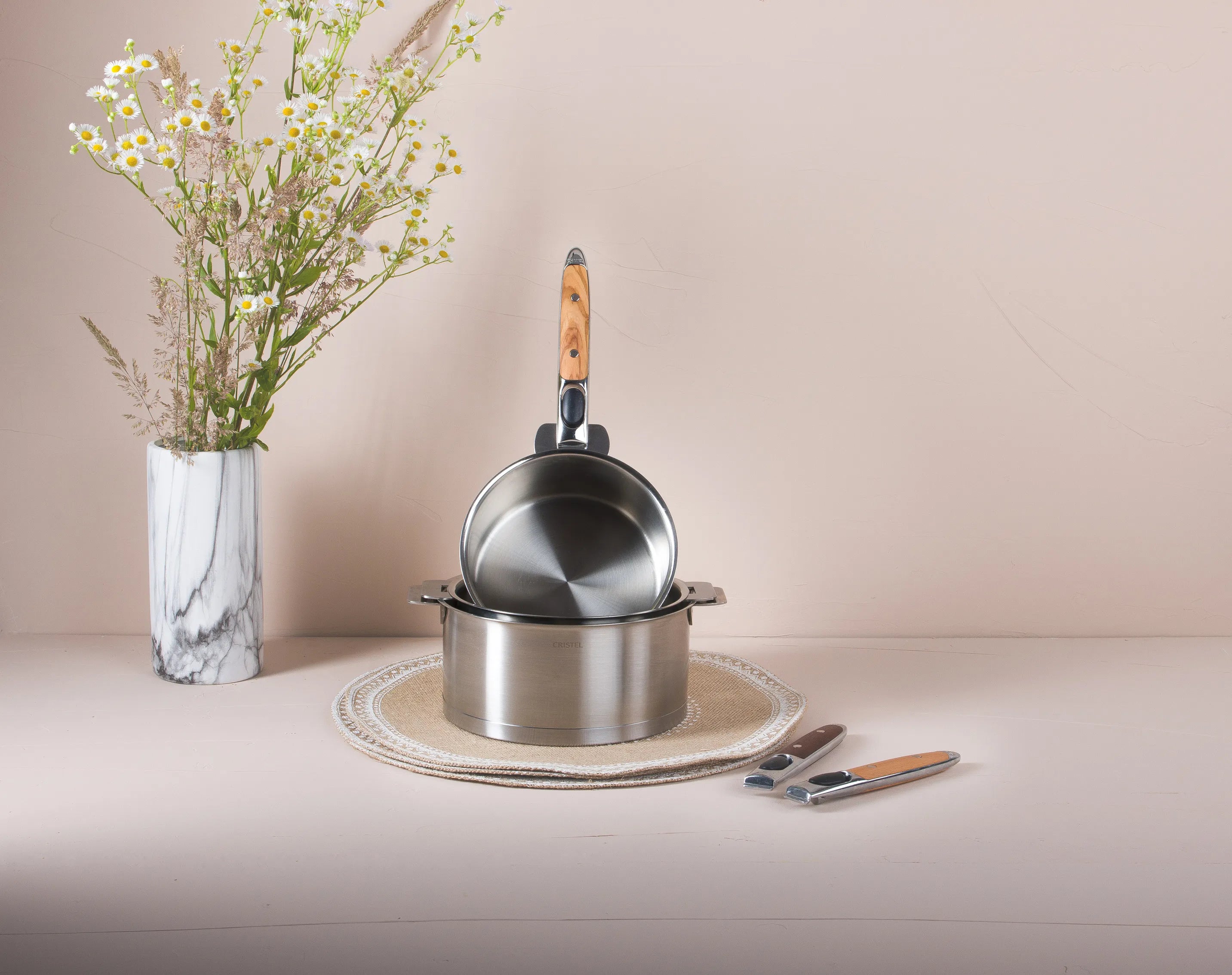 Cristel Zenith Beech Wood Handle / Zenith Long Handle