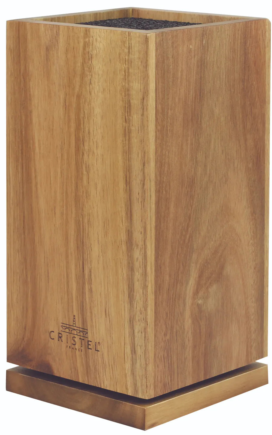 Acacia wood rotary knife block