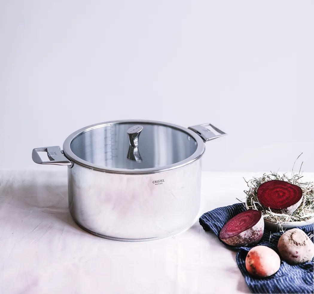 Cristel Saucepan Removable Casteline / 5Ply Base Stainless Pan