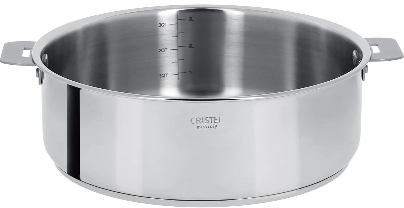 Cristel Saute Pan Removable Casteline / Stainless Saute Pan