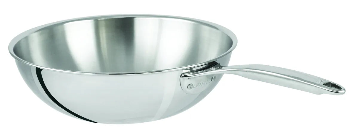 Cristel Stainless Steel Wok Castel Pro / Wajan Penggorengan 3Ply