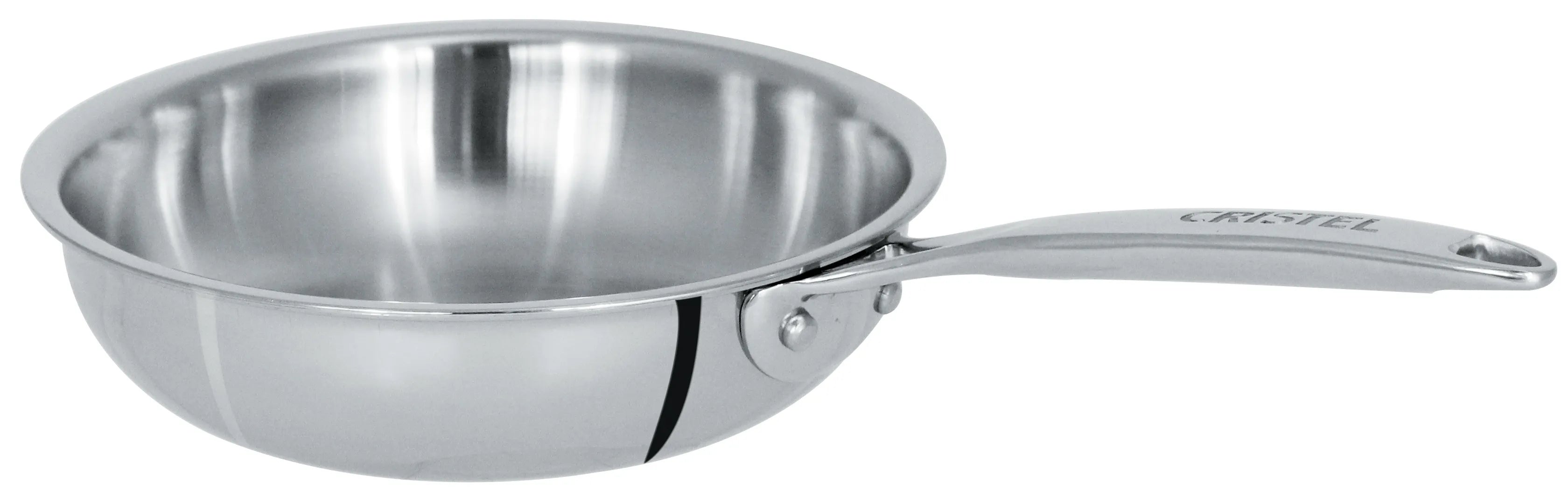 Cristel Mini Stainless Steel Chefs Pan Fixed Castel Pro 3 Ply