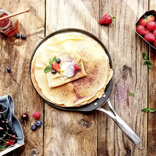 Cristel Castel Pro Exceliss+ Non-Stick Aluminum Crepe Pan